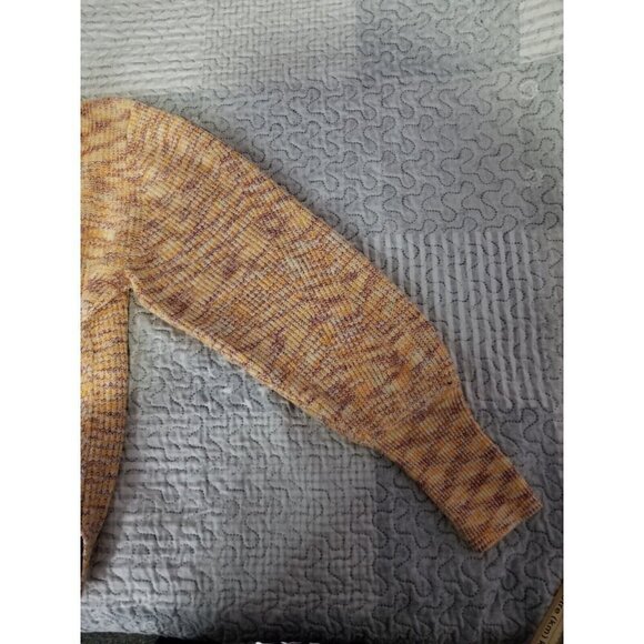 Sofia Vergara Sweater Peach Space Dye Sz Large Balloon Sleeve - Picture 3 of 8